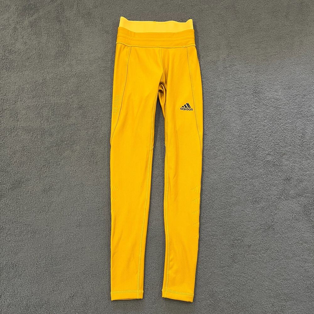 Adidas Alphaskin COLD.RDY Legacy Gold Training Gym Leggings Women's Size XS